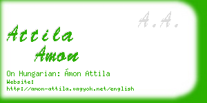 attila amon business card